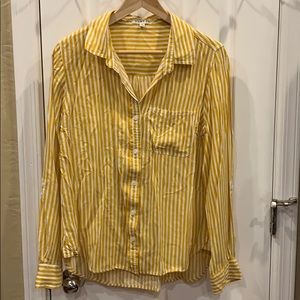 Harper button down mustard top